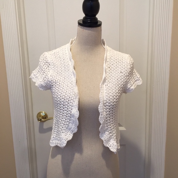Style & Co. Sweaters - Style & Co. White Knitted Shrug Size Small